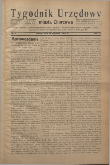 Tygodnik Urzędowy miasta Chorzowa.R.4, nr 4 (30 stycznia 1937)