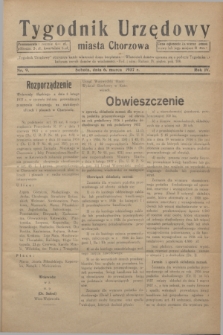Tygodnik Urzędowy miasta Chorzowa.R.4, nr 9 (6 marca 1937)