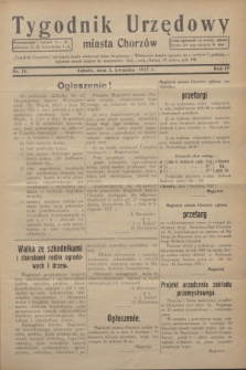 Tygodnik Urzędowy miasta Chorzów.R.4, nr 13 (3 kwietnia 1937)