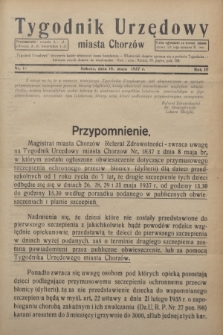 Tygodnik Urzędowy miasta Chorzów.R.4, nr 19 (15 maja 1937)