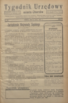 Tygodnik Urzędowy miasta Chorzów.R.4, nr 26 (3 lipca 1937)