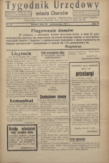 Tygodnik Urzędowy miasta Chorzów.R.4, nr 41 (30 października 1937)