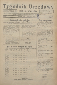 Tygodnik Urzędowy miasta Chorzów.R.4, nr 45 (4 grudnia 1937)