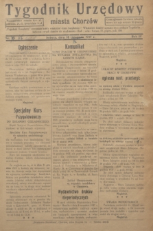 Tygodnik Urzędowy miasta Chorzów.R.4, nr 46 (18 grudnia 1937)