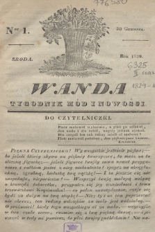 Wanda : tygodnik mód i nowości. 1829, nr 1