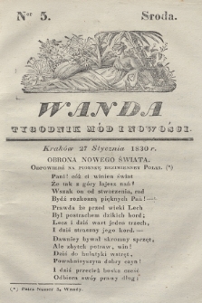 Wanda : tygodnik mód i nowości. 1830, nr 5