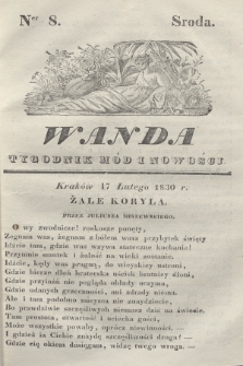 Wanda : tygodnik mód i nowości. 1830, nr 8