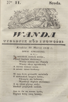 Wanda : tygodnik mód i nowości. 1830, nr 11