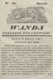 Wanda : tygodnik mód i nowości. 1830, nr 16