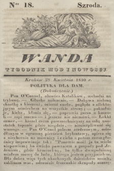 Wanda : tygodnik mód i nowości. 1830, nr 18