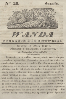 Wanda : tygodnik mód i nowości. 1830, nr 20