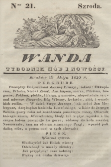 Wanda : tygodnik mód i nowości. 1830, nr 21