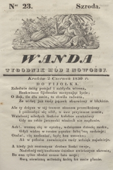 Wanda : tygodnik mód i nowości. 1830, nr 23