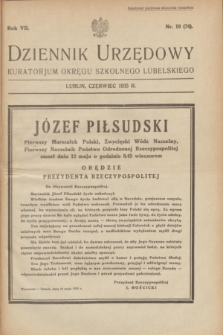 Dziennik Urzędowy Kuratorjum Okręgu Szkolnego Lubelskiego.R.7, nr 10 (czerwiec 1935) = nr 74