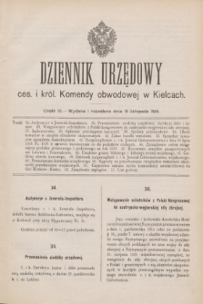 Dziennik Urzędowy ces. i król. Komendy obwodowej w Kielcach.1915, cz. 3 (15 listopada)