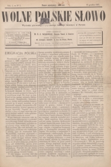 Wolne Polskie Słowo. R.1, N° 7 (15 grudnia 1887)