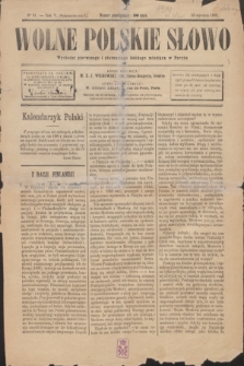 Wolne Polskie Słowo. R.5, Nº 81 (15 stycznia 1891) = R.10