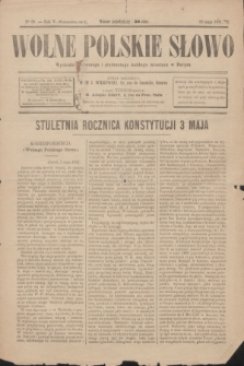 Wolne Polskie Słowo. R.5, Nº 89 (15 maja 1891) = R.10