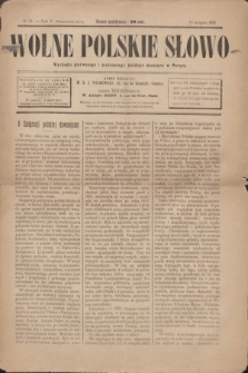 Wolne Polskie Słowo. R.5, Nº 95 (15 sierpnia 1891) = R.10