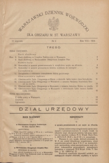 Warszawski Dziennik Wojewódzki dla Obszaru M. St. Warszawy.R.8 [i.e.10], № 2 (17 stycznia 1929)