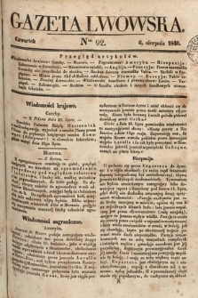 Gazeta Lwowska. 1840, nr 92