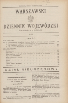 Warszawski Dziennik Wojewódzki dla Obszaru m. st. Warszawy.R.8 [i.e.10], № 38 (19 września 1929)