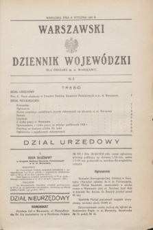 Warszawski Dziennik Wojewódzki dla Obszaru m. st. Warszawy.1930, № 2 (9 stycznia)