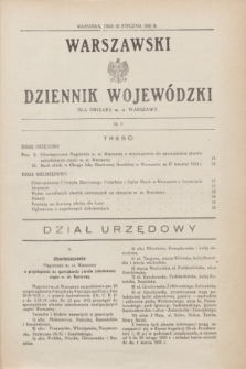 Warszawski Dziennik Wojewódzki dla Obszaru m. st. Warszawy.1930, № 5 (30 stycznia)