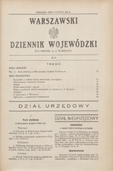 Warszawski Dziennik Wojewódzki dla Obszaru m. st. Warszawy.1930, № 6 (6 lutego)