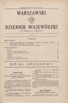 Warszawski Dziennik Wojewódzki dla Obszaru m. st. Warszawy.1930, № 9 (27 lutego)