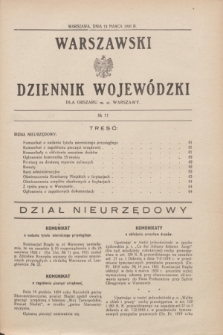 Warszawski Dziennik Wojewódzki dla Obszaru m. st. Warszawy.1930, № 11 (13 marca)