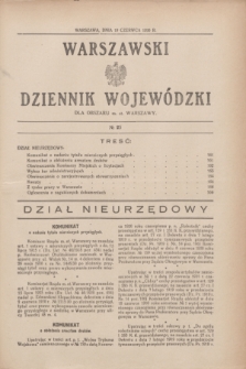 Warszawski Dziennik Wojewódzki dla Obszaru m. st. Warszawy.1930, № 25 (19 czerwca)