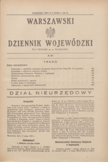 Warszawski Dziennik Wojewódzki dla Obszaru m. st. Warszawy.1930, № 26 (26 czerwca)