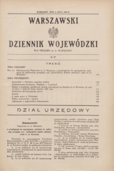 Warszawski Dziennik Wojewódzki dla Obszaru m. st. Warszawy.1930, № 27 (3 lipca)