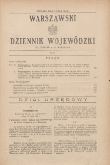 Warszawski Dziennik Wojewódzki dla Obszaru m. st. Warszawy.1930, № 31 (31 lipca)