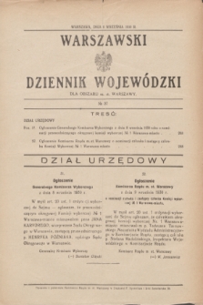 Warszawski Dziennik Wojewódzki dla Obszaru m. st. Warszawy.1930, № 37 (9 września)