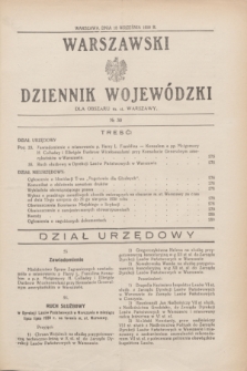 Warszawski Dziennik Wojewódzki dla Obszaru m. st. Warszawy.1930, № 39 (18 września)