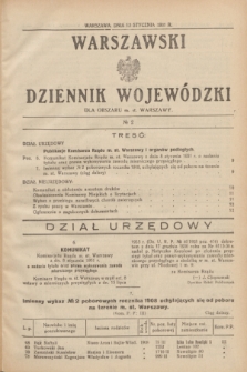 Warszawski Dziennik Wojewódzki dla Obszaru m. st. Warszawy.1931, № 2 (15 stycznia)