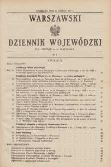 Warszawski Dziennik Wojewódzki dla Obszaru m. st. Warszawy.1931, № 7 (21 lutego)