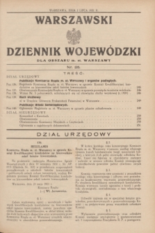 Warszawski Dziennik Wojewódzki dla Obszaru m. st. Warszawy.1931, nr 25 (2 lipca)