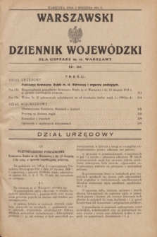 Warszawski Dziennik Wojewódzki dla Obszaru m. st. Warszawy.1931, nr 34 (3 września)