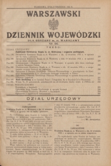 Warszawski Dziennik Wojewódzki dla Obszaru m. st. Warszawy.1931, nr 36 (17 września)