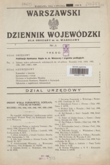 Warszawski Dziennik Wojewódzki dla Obszaru m. st. Warszawy.1932, nr 1 (7 stycznia)