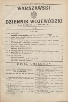 Warszawski Dziennik Wojewódzki dla Obszaru m. st. Warszawy.1932, nr 3 (21 stycznia)