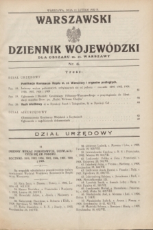 Warszawski Dziennik Wojewódzki dla Obszaru m. st. Warszawy.1932, nr 6 (11 lutego)