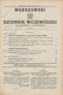 Warszawski Dziennik Wojewódzki dla Obszaru m. st. Warszawy.1932, nr 8 (25 lutego)