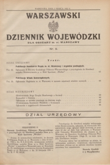 Warszawski Dziennik Wojewódzki dla Obszaru m. st. Warszawy.1932, nr 9 (3 marca)