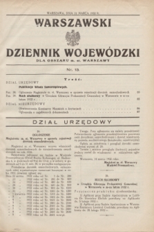 Warszawski Dziennik Wojewódzki dla Obszaru m. st. Warszawy.1932, nr 13 (31 marca)