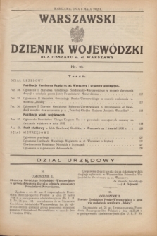 Warszawski Dziennik Wojewódzki dla Obszaru m. st. Warszawy.1932, nr 18 (6 maja)