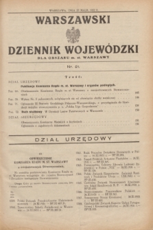 Warszawski Dziennik Wojewódzki dla Obszaru m. st. Warszawy.1932, nr 21 (27 maja)